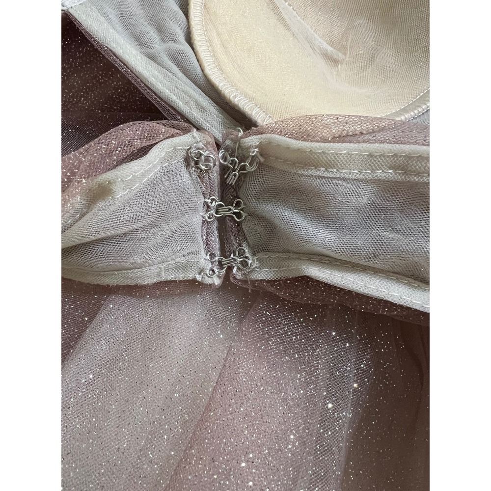 Mac Duggal 20376 Mauve Rose Glitter Tulle Halter Neck Gown Formal Prom Dress NEW - Picture 12 of 13
